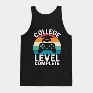 College Level Complete Video Game Gamer Men Graduation Tank Top